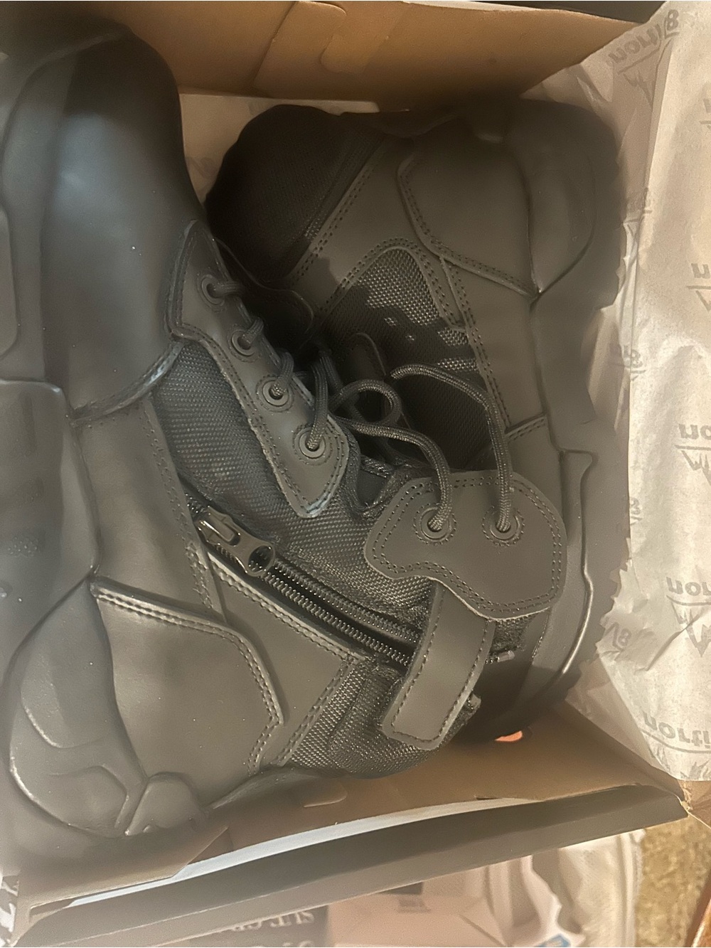 Men's Black Tactical Boots - Durable All-Weather Performance